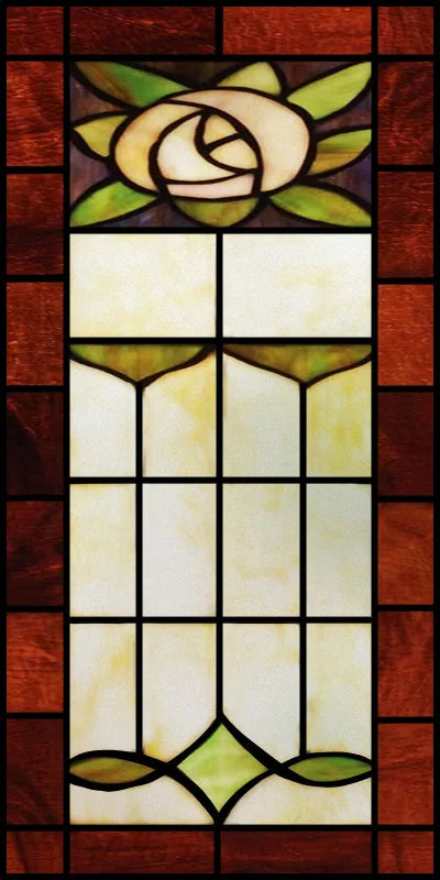Custom Size Stained Glass Window Film,Frosted Privacy, Static Cling,Retro Prairie Style Stickers,Kitchen Bathroom Door, Home