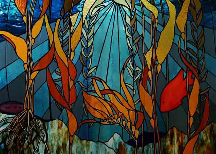 Glass Films Window Sticker Static Cling Frosted Home Decor Private Tint-Film For Door Window Cabinet Wardrobe Landscape Sea