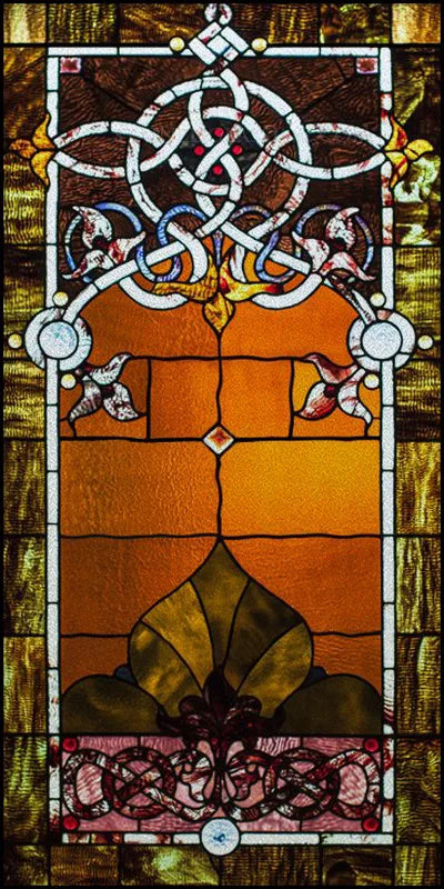 Custom Size Window Film, Stained Glass Stickers, Static Cling, Frosted Privacy, Classic Style, for Window Door, Home Decor