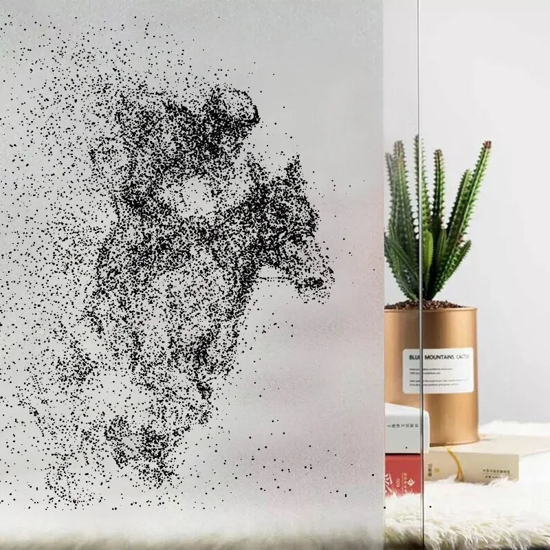 Custom Size Window Glass Films Window Film Static Cling Art Pictures Race Skiers Cyclists Shower Frosted Office Home Decor