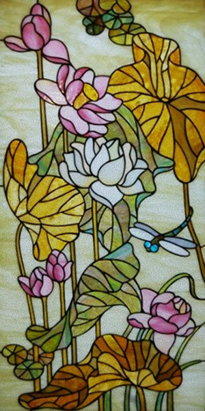 Frosted Stained Glass Window Film, Church Static Cling,Door Sticker,Print SunFlower,Tree,Fruit,Birds,Home Decor, Customized