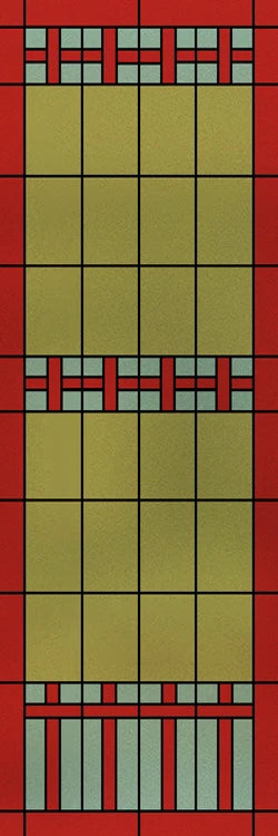 Custom Size Window Glass Films ,Privacy Window Stickers 3D Frosted Glass Film Prairie School Style Decorative Static Cling