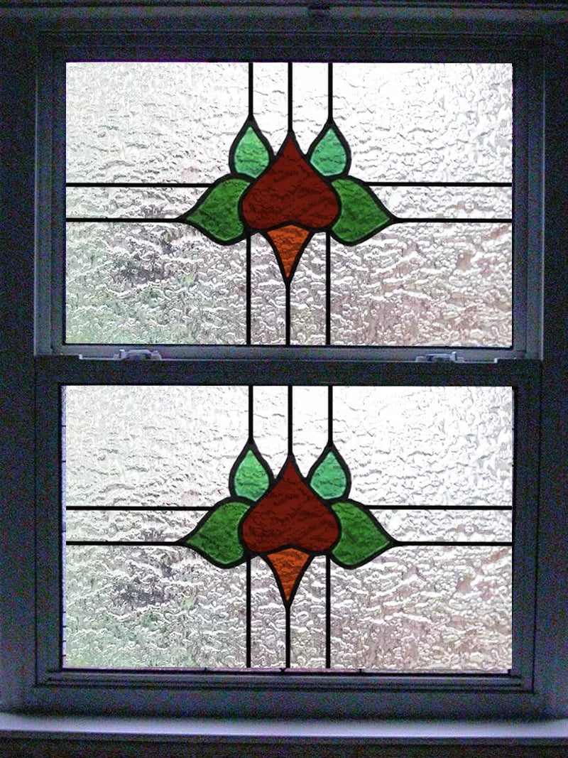 Custom Size 3D Matte Window Film, Stained Glass, Decorative UV Window Sticker, Privacy Frosted Static Cling, Home Decal