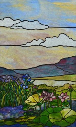 Custom size Glass Films,Stained Glass Stickers Static Cling,Frosted Privacy Print Flower,Tree,Rivers For Window Door Home Decor