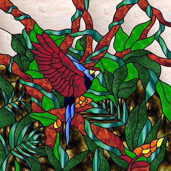 Window Film Stained Glass Films Static Cling Stickers for Bathroom Kitchen Office Home Decor,Birds Peacock,Heron,Owl,Custom size