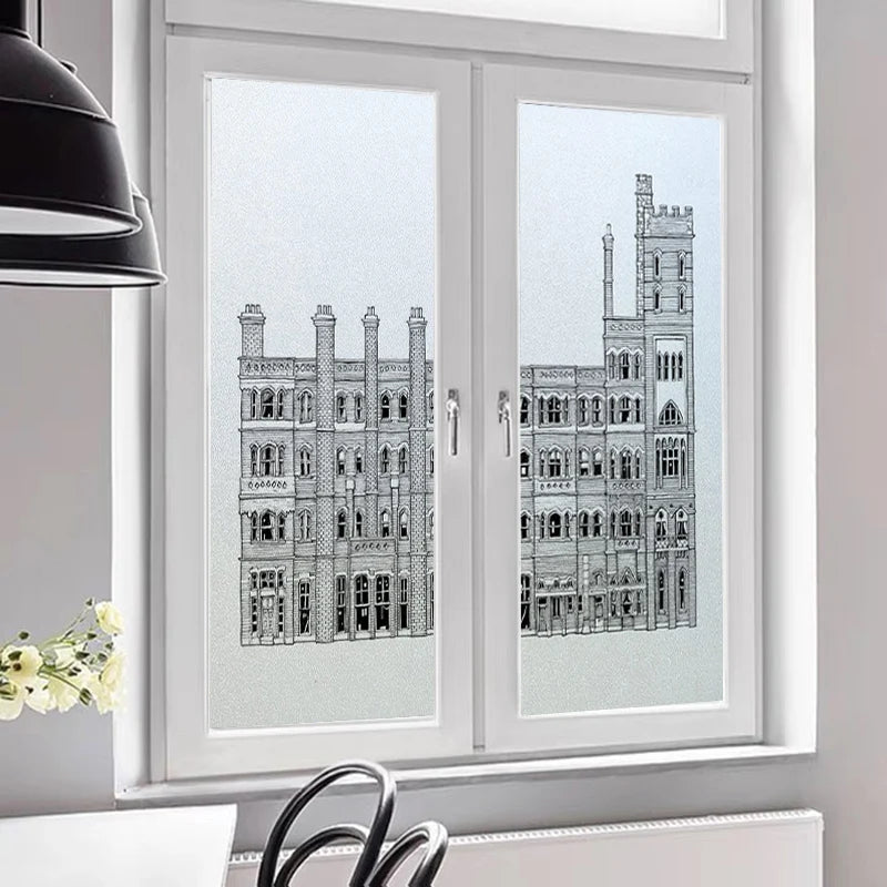 Window Film Frosted Stained Glass Films Static Cling Privacy Films Door Sticker Kitchen Office Home Decor Customized Build