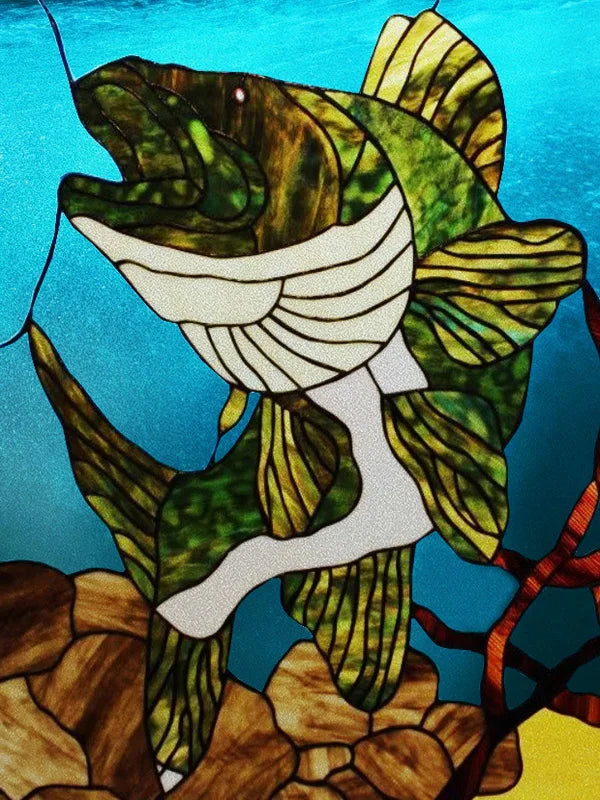 Custom Size Glass Window Film Static Cling Frosted Glass Films Stickers For Wardrobe Bathroom Kitchen Door Fish Dolphin Poster