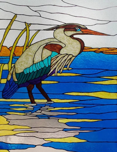 Custom Size Window Stained Glass Films,Bird,Peacock, Static Cling Stickers For Bathroom Bedroom Door Office Home Decor