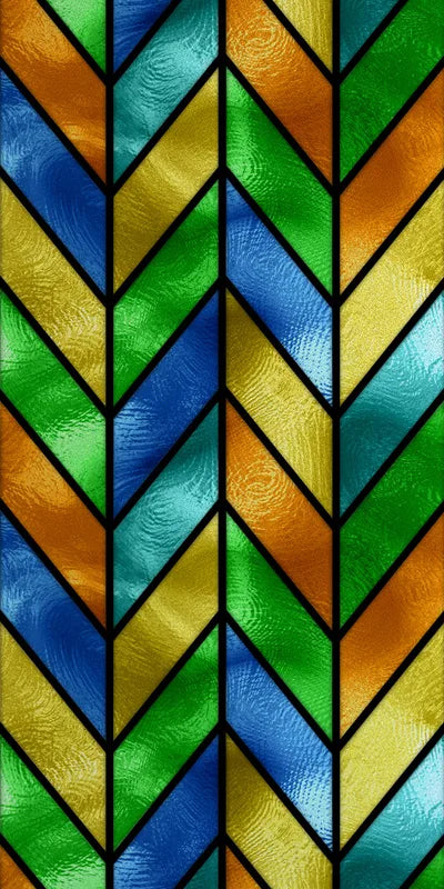 Frosted Stained Glass Window Film, Reusable Window Covering, Sun Catcher, Mosaic Rainbow Color, Privacy, Home-Decor