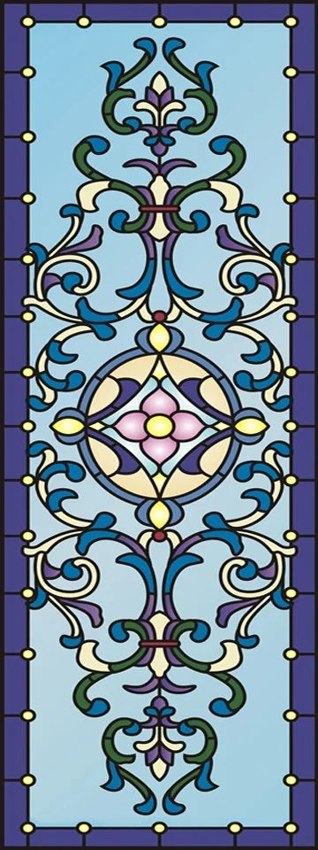 Custom Stained Glass Window Films,Frosted sticker,Privacy Static Cling Church Style For Bathroom Sliding door Home Office