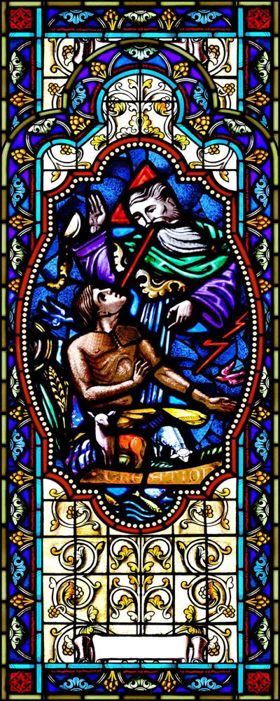 Religious Stained Glass Films,Frosted Window Sticker,Christ Gothic Styles Painting, Church Prayer Room, House of Worship Home