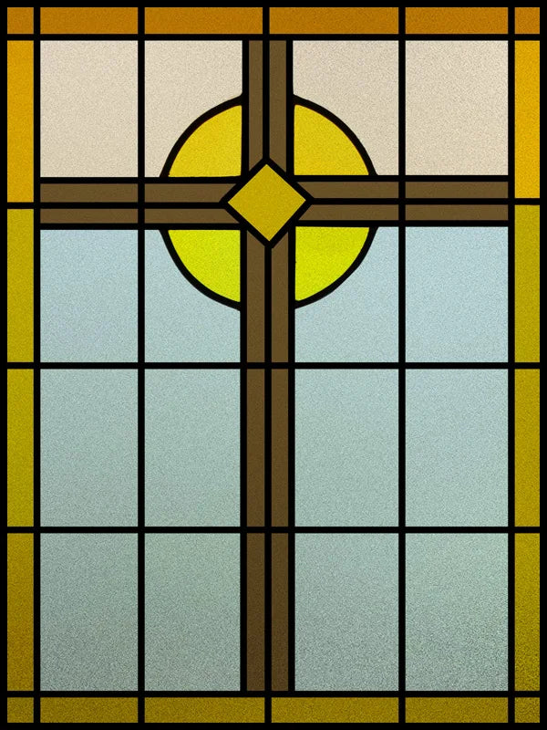 Custom Frosted Stained Glass Window Film,PVC Static Cling Films,Cross Church Decor Foil Stickers