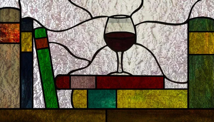 Custom Size 3D Matte Window Film, Stained Glass Decor, UV Window Sticker, Privacy Frosted Static Cling, Book Pattern for Glass