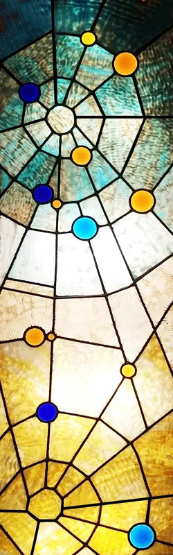 Custom Size Window Film, Stained Glass Films, Frosted Privacy, Retro Church Style, Colorful Door Sticker, Shower, Bathroom