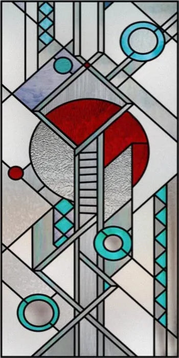 Frosted Stained Glass Window Film, Customized Privacy, Static Cling,Church Style, Door Sticker, Office, Bathroom Home Decor