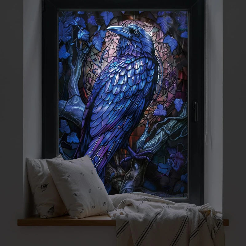 Customized Stained Glass Film Window Films,Static Cling Frosted Privacy Bird Eagle,Bathroom Kitchen Door Sticker