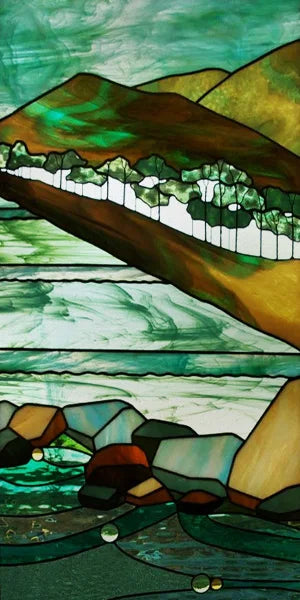 Custom Size Window Film, Stained Glass Stickers, Static Cling, Frosted Privacy Print, Sun,Sailboat,for Window Door, Home Decor