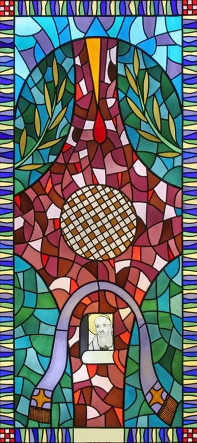 Custom Size Window Glass Films Satic Cling Classical Frosted Glass European Church Stained Glass Window Sticker Foil