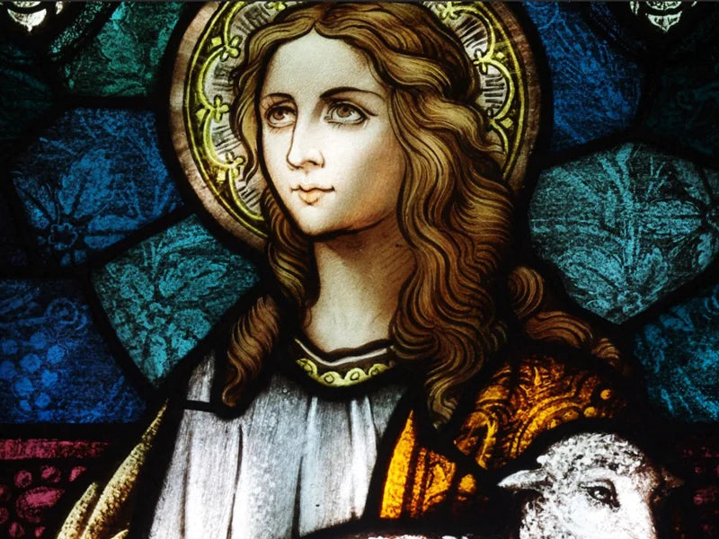 Custom Size Stained Glass Window Film, Frosted Privacy, Static Cling, Church, Mythological People, Transom Window, Home Decor