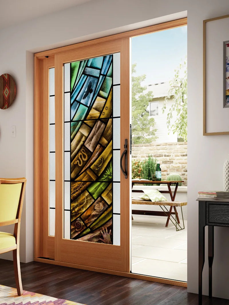 Stained Glass Window Film, Retro Stickers, Static Cling, Kitchen, Bathroom, Bedroom, Sliding Door, Home Decor, Custom Size