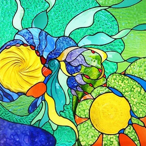 Window Film Frosted Stained Glass Films Static Cling Privacy Films Sun Moon Door Sticker Kitchen Bathroom Home Decor Customized