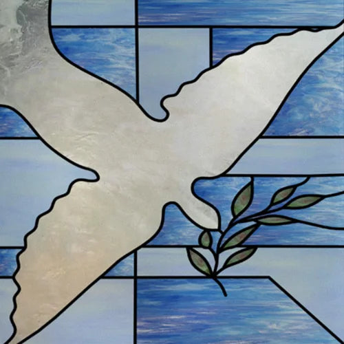 Custom Size 3D Matte Window Film, Stained Glass Decor, Window Sticker, Privacy Frosted Static Cling,Hom Decal, Animal Cat, Bird