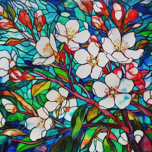 Custom size Window Film Stained Glass Films Frosted Privacy Static Cling Retro Flower Sticker Bathroom Skylight Decor