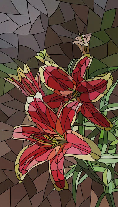 Frosted Stained Glass Window Film, Customized Art Deco Design, Flowers Static Cling Sticker,Home Decor Foil, Treatment