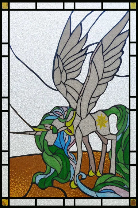 Custom Size Glass Window Film Static Cling Frosted Stained Glass Films For Wardrobe Bathroom Kitchen Door Sticker Castle Woman