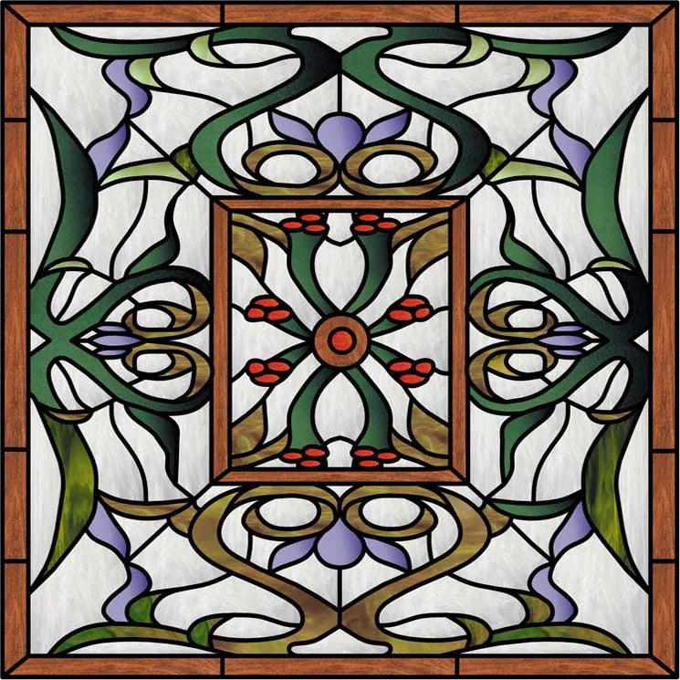 Stained Glass Window Film Frosted Glass Sticker,Custom made to fit any Window Size or Shape,Kitchen Bathroom Door Home Decor