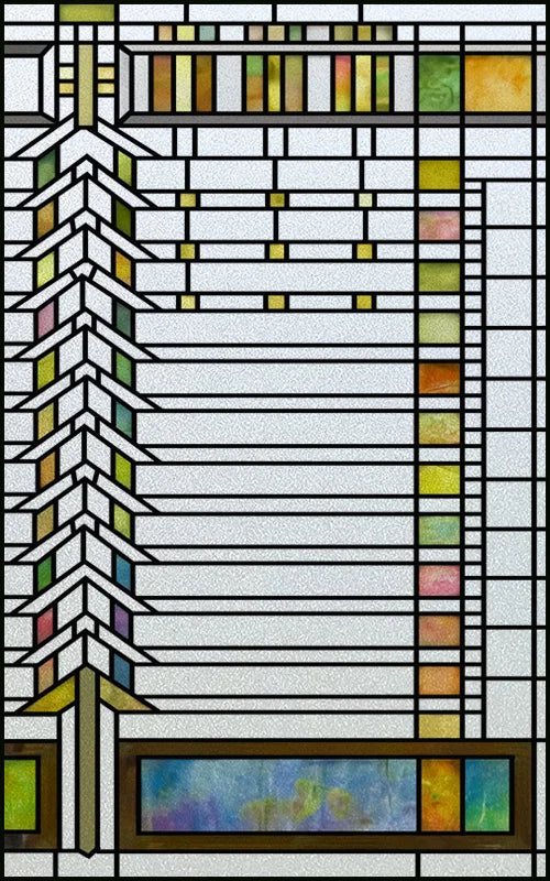 Custom Size Window Film Stained Glass Films Static Cling Frosted Retro Prairie Style Shower Kitchen Balcony Office Home Decor