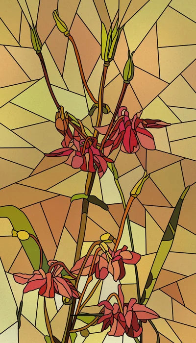 Frosted Stained Glass Window Film, Customized Art Deco Design, Flowers Static Cling Sticker,Home Decor Foil, Treatment