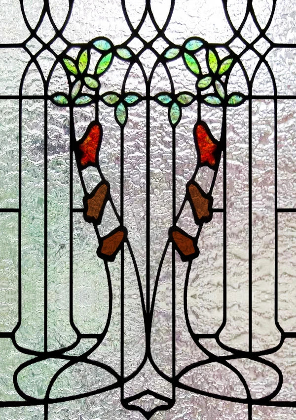 Frosted Stained Glass  Film, 3D Matte,Grid, Transparent,Static Cling,Privacy, Door Sticker,Customized for Office, Home Decor