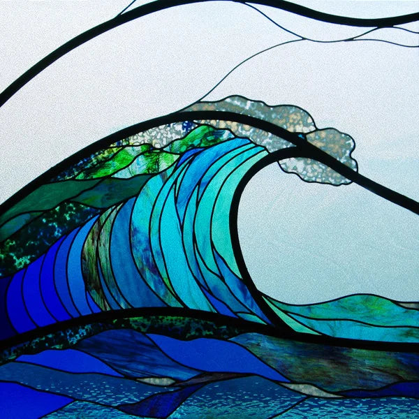 Frosted Stained Glass Window Film, Leaf Tree Static Cling Sticker,Home Decor Foil Treatment, Customized Art Design