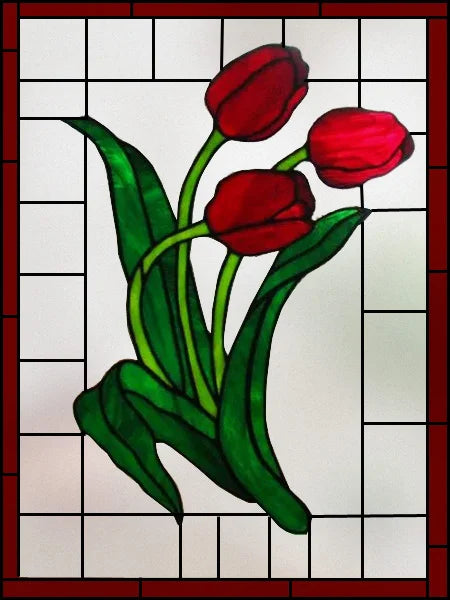 Frosted Stained Glass Window Film, Customized Art Design, Flower Rose, Static Cling Sticker,Home Decor Foil, Treatment