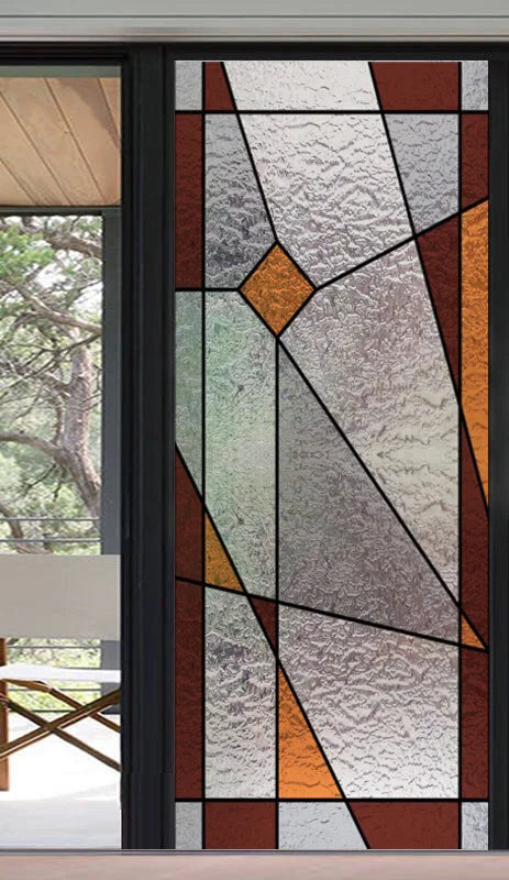 Frosted Stained Glass Window Film, 3D Matte, Static Cling,Privacy, Door Sticker,Customized for Kitchen, Office, Home Decor