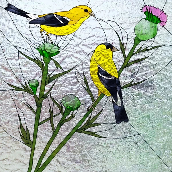 Custom size 3D Matte Window Film Stained Glass Decorative Uv Window Sticker Privacy Frosted Static Cling for Glass,Birds
