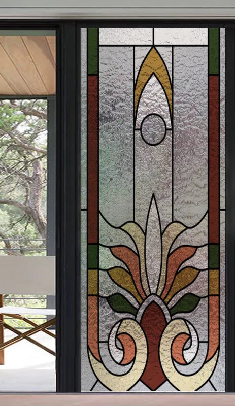 Frosted Stained Glass Window Film, 3D Matte, Static Cling,Privacy, Door Sticker,Customized for Kitchen, Office, Home Decor