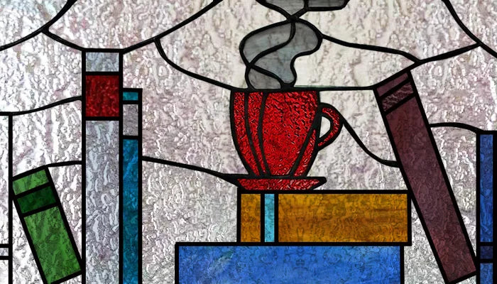 Custom Size 3D Matte Window Film, Stained Glass Decor, UV Window Sticker, Privacy Frosted Static Cling, Book Pattern for Glass