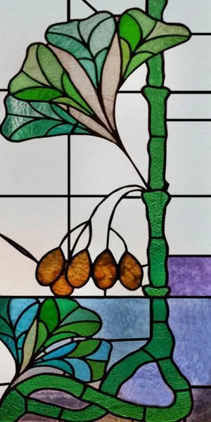 Window Film Stained Glass Films Frosted Static Cling  Privacy Glass Sticker Home Decor Retro Flower custom size