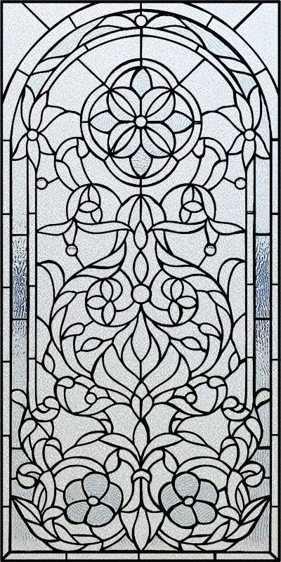 Window Film Frosted Stained Glass Films Church Static Cling Privacy Films Door Sticker Kitchen Office Home Decor Customized