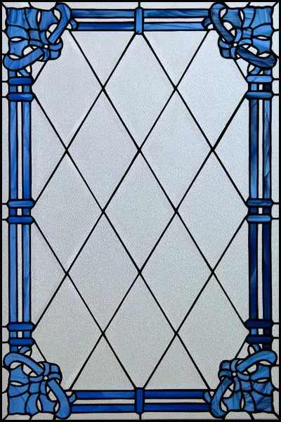 Custom Size Stained Glass Window Film Frosted Privacy Static Cling Retro Prairie Style Stickers Shower Kitchen Office Home Decor