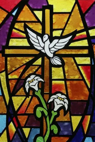 Window Film Stained Glass Stickers,Custom size Static Cling Church Style Privacy Films Door Sticker Kitchen Office Home Decor