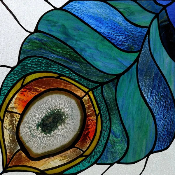 Frosted Stained Glass Window Film, Leaf Tree Static Cling Sticker,Home Decor Foil Treatment, Customized Art Design