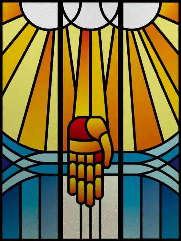 Custom Frosted Stained Glass Window Film,PVC Static Cling Films,Cross Church Decor Foil Stickers