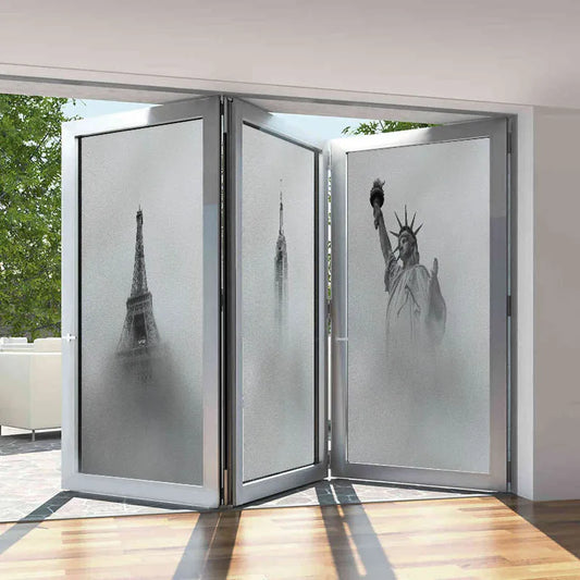 Custom Size Window Glass Films Window Film Static Cling Art Pictures Statue of liberty,Paris Tower Shower Nordic Obscure Posters