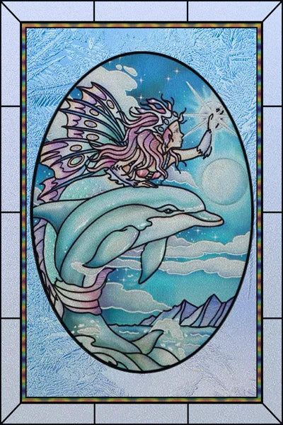 Customized Stained Glass Film Window Films Static Cling Frosted Sticker Church Peacock Birds Cat For Door Bathroom Home Decor