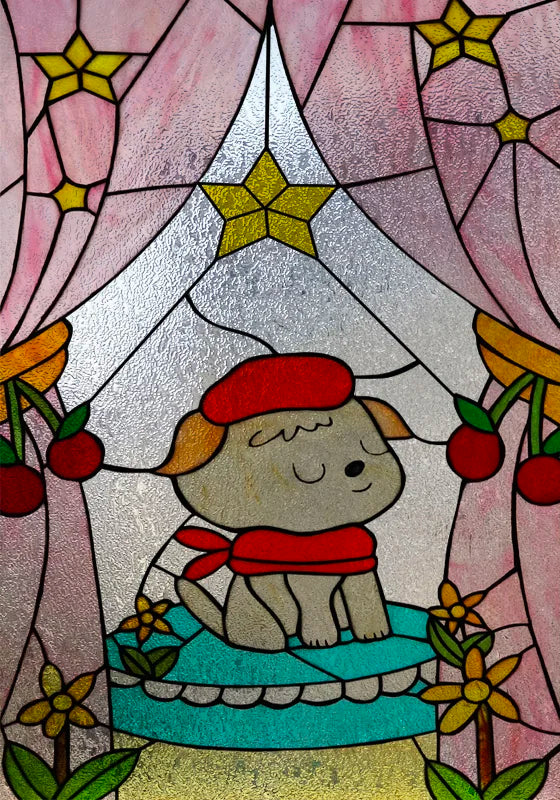 Stained Glass Wndow Film Frosted Glass Sticker Forest Custom Size Castle Cartoon For Kids Room Door Poster Home Decor