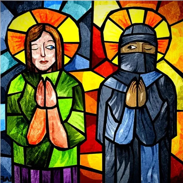 Stained Glass Window Film, Custom Size, Static Cling,Women Jesus Christ Angels Virgin Mary Picture ,Home Decor, Window Treatment