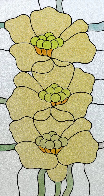 Window Film Stained Glass Stickers,Custom size Static Cling Rose,Flower Privacy Films Door Sticker Kitchen Office Home Decor